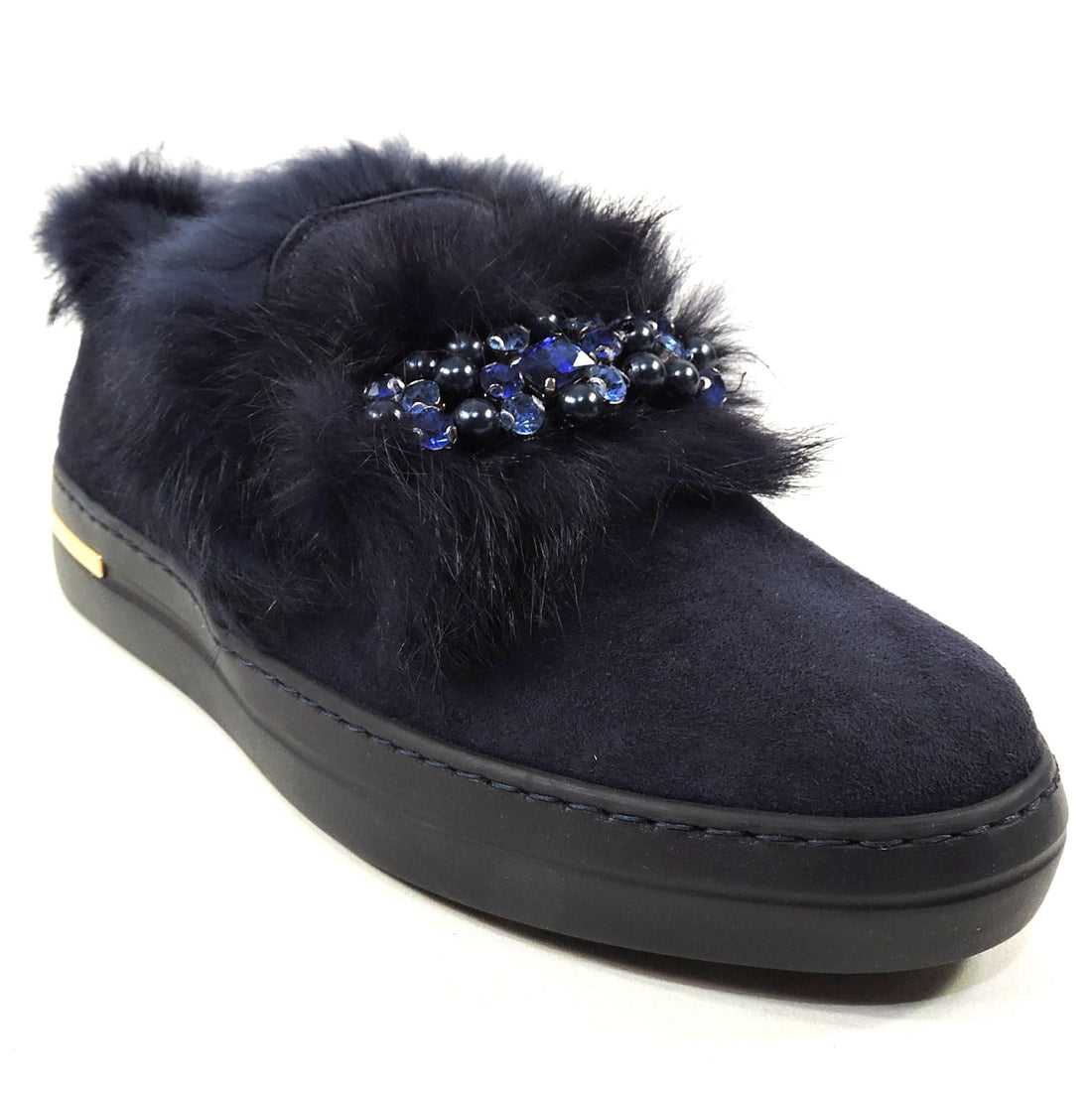 Suede Fur Lined Loafers