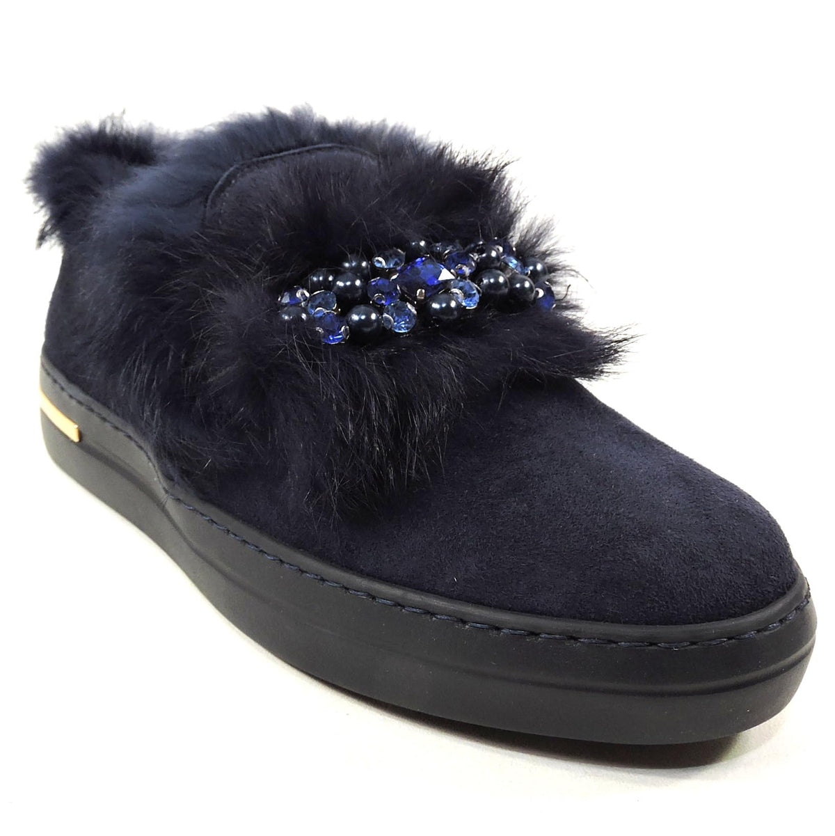 Suede Fur Lined Loafers