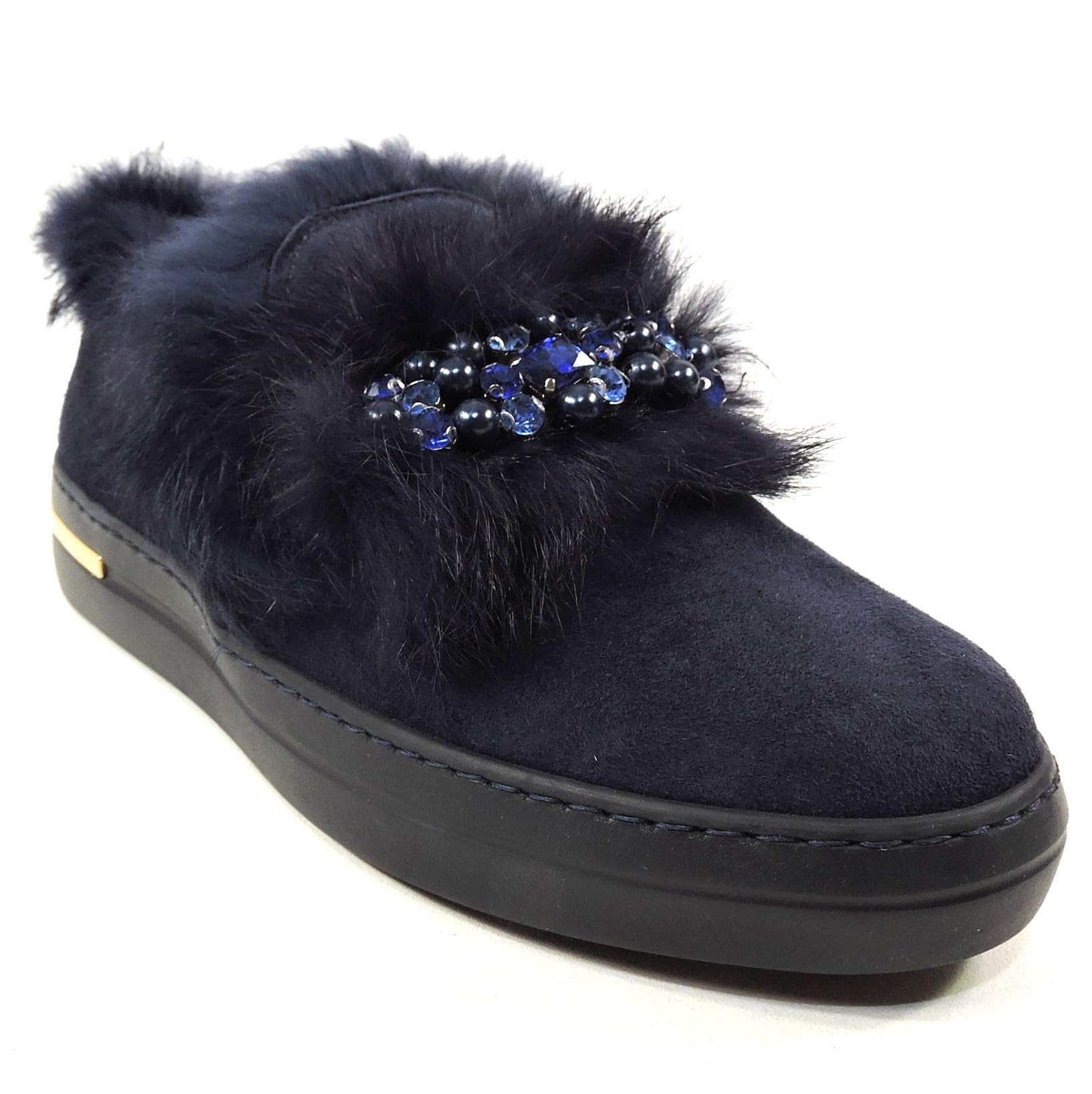 Suede Fur Lined Loafers