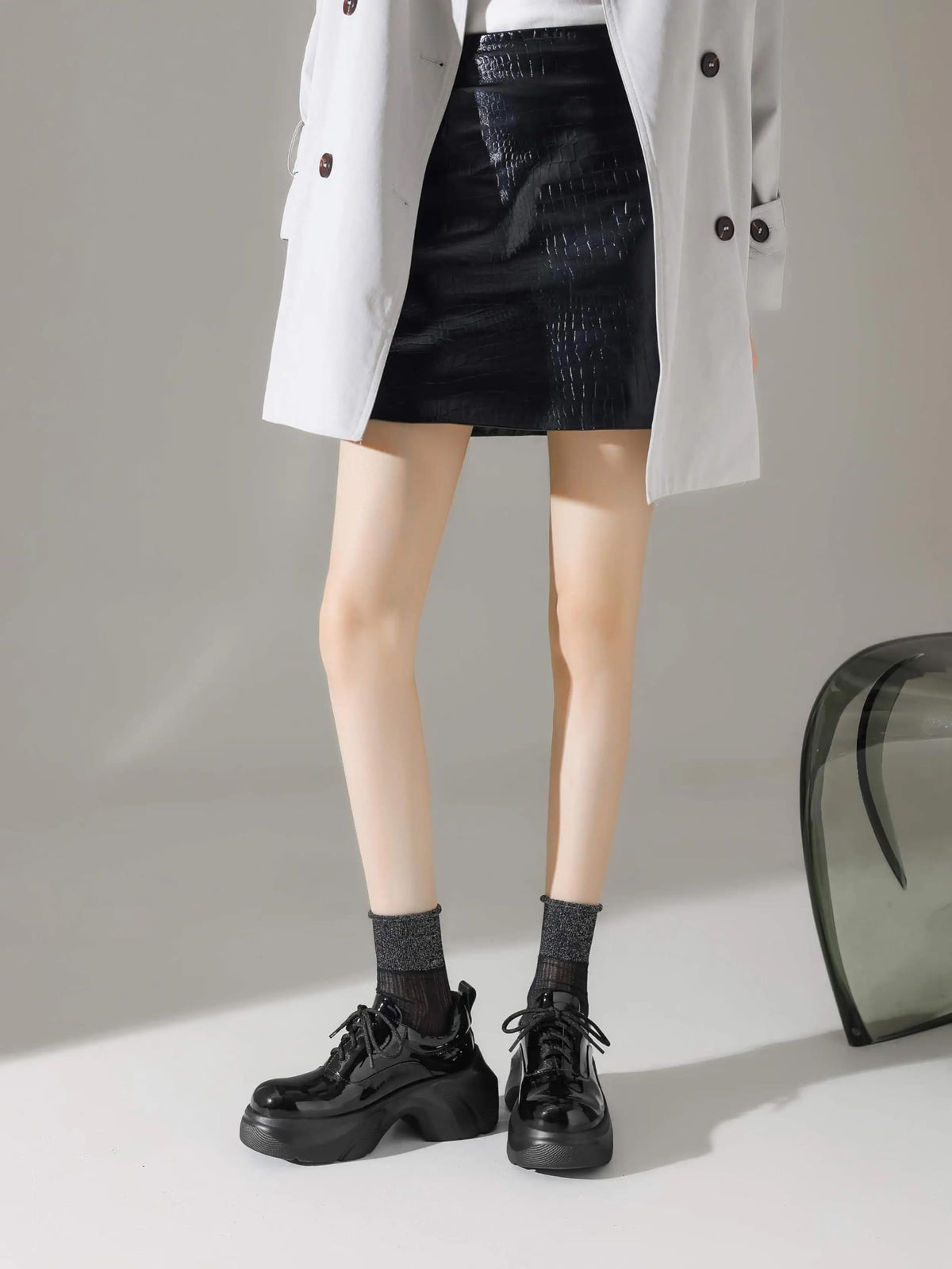Leather Platform Sneakers