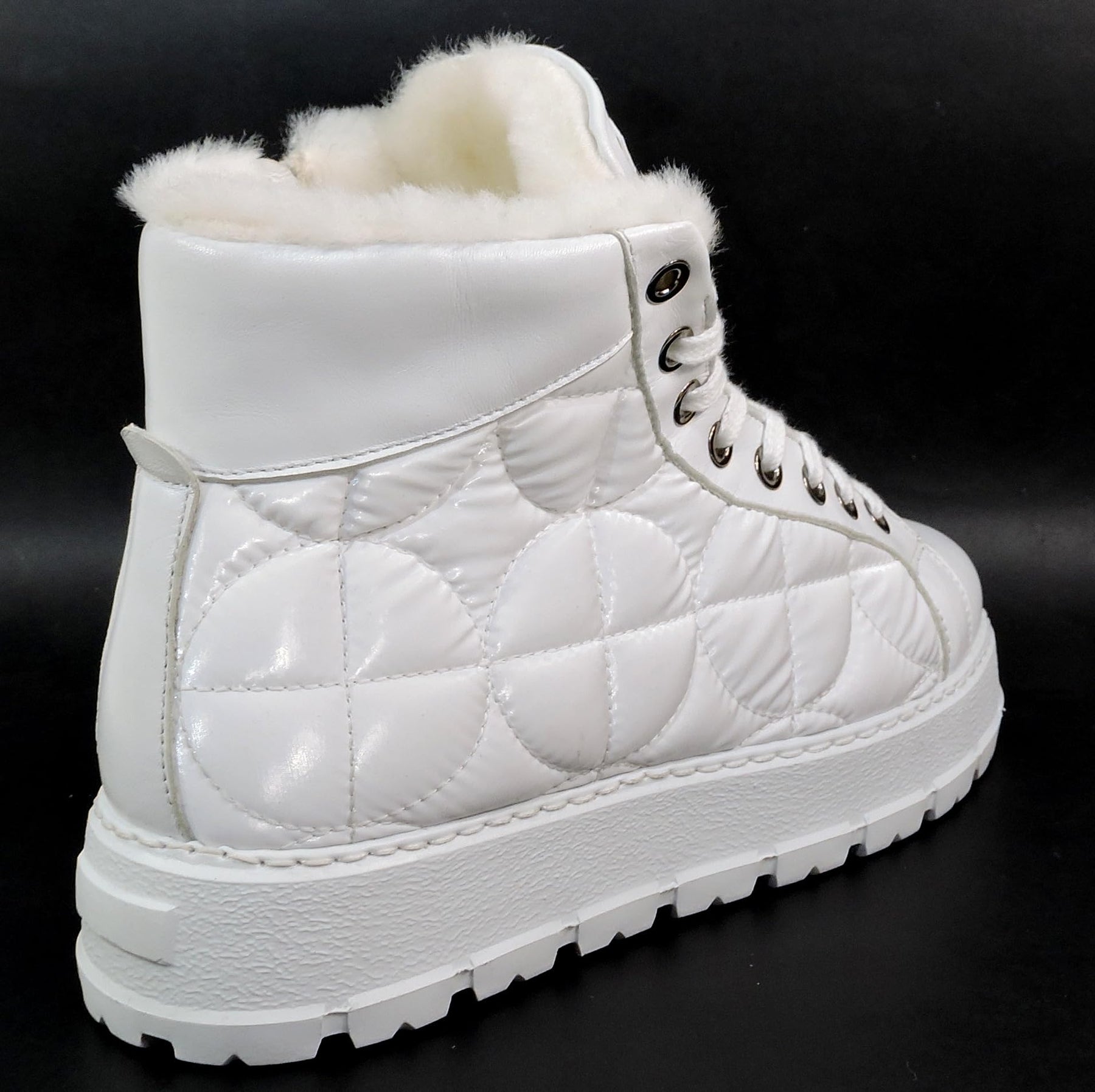 Quilted Fur Lined Ankle Boots