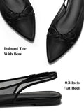 Bow Mesh Slingback Flats