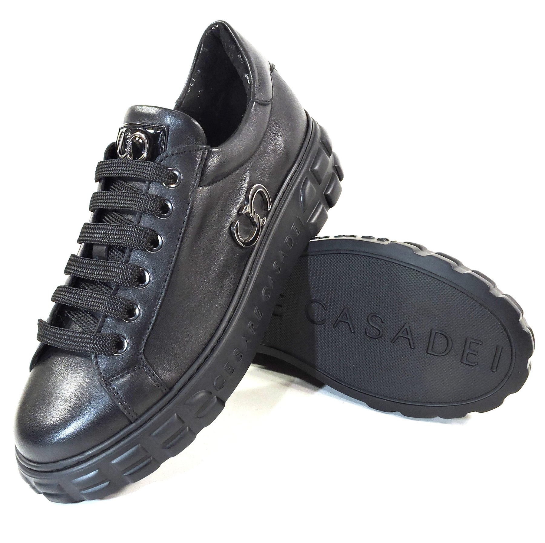 Leather Platform Sneakers