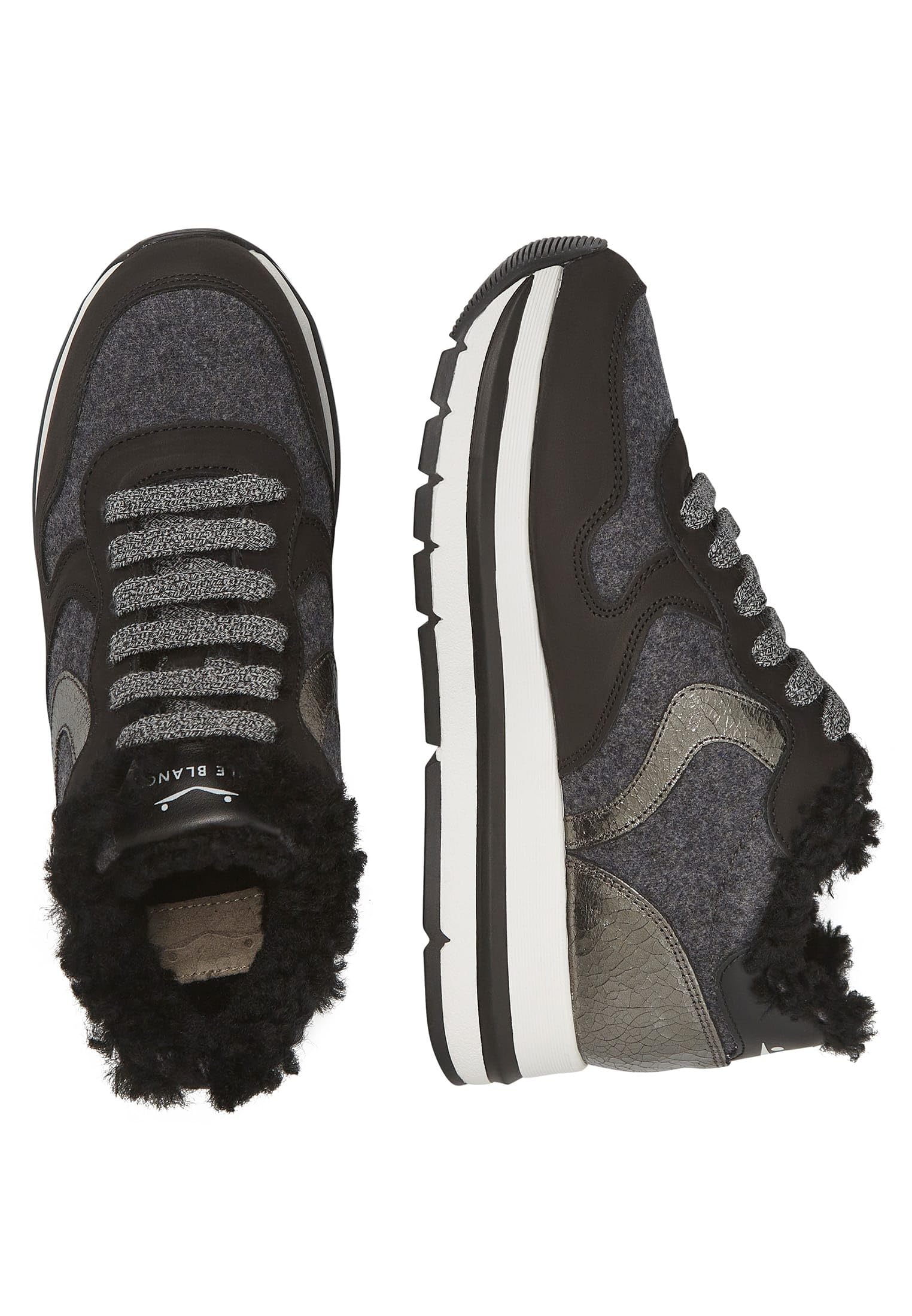 Shearling Platform Sneakers